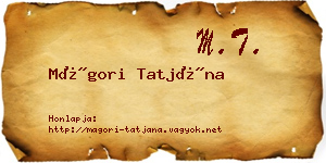 Mágori Tatjána névjegykártya